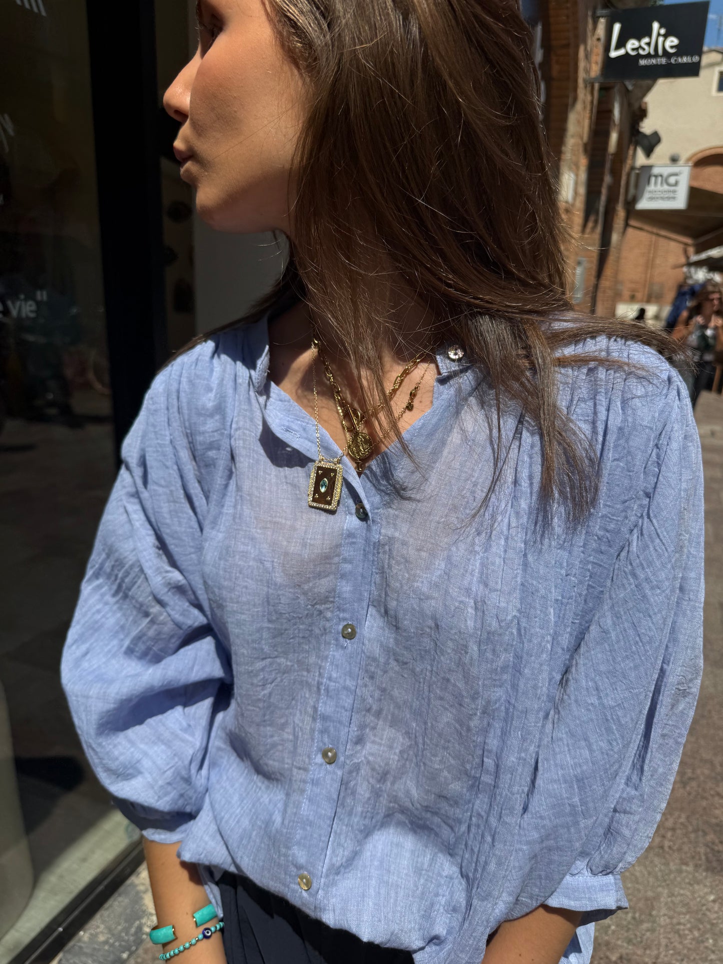 Chemise « Ibiza » bleu jean