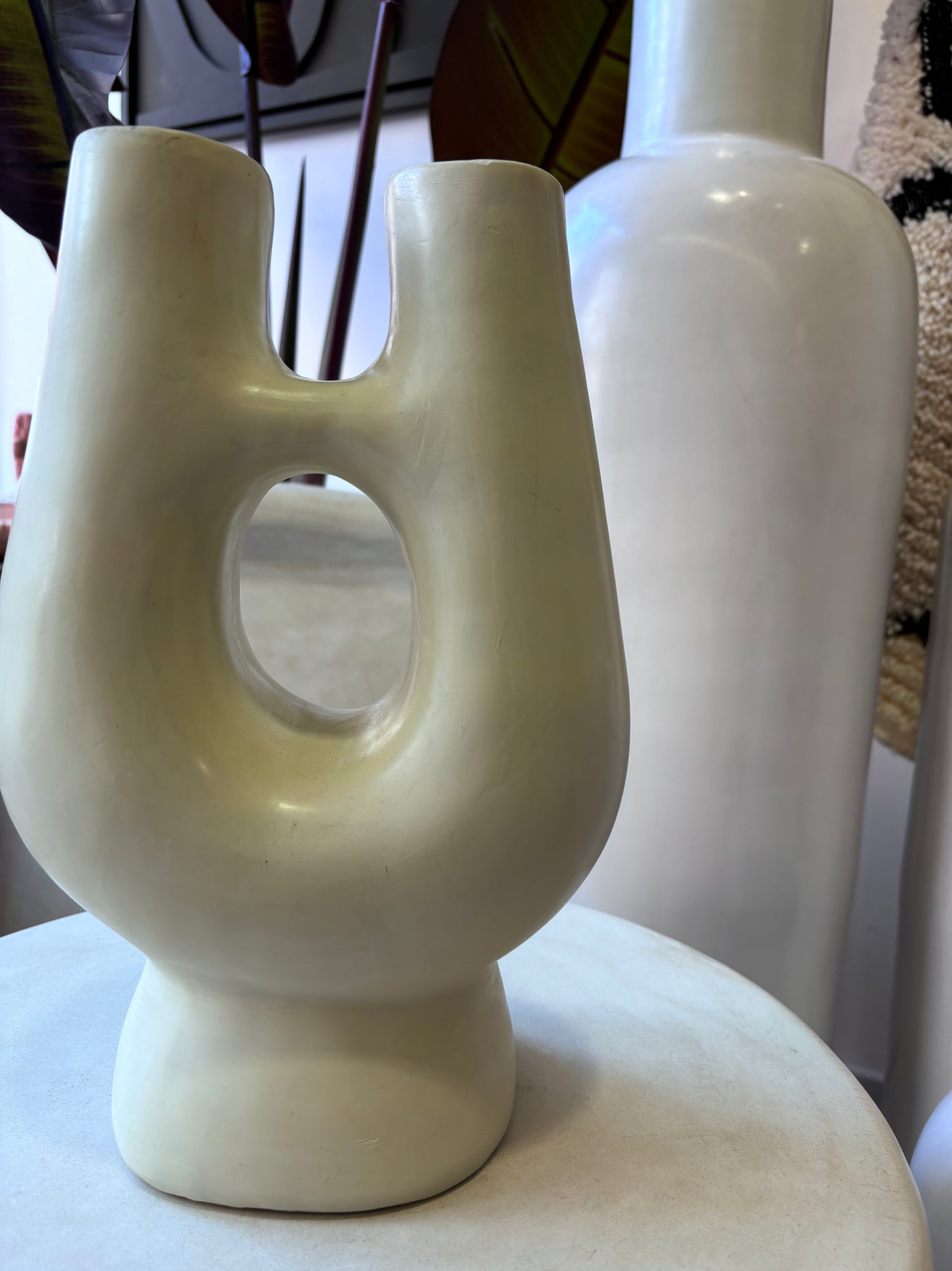 Poterie décoration "Tadelakt" Beige