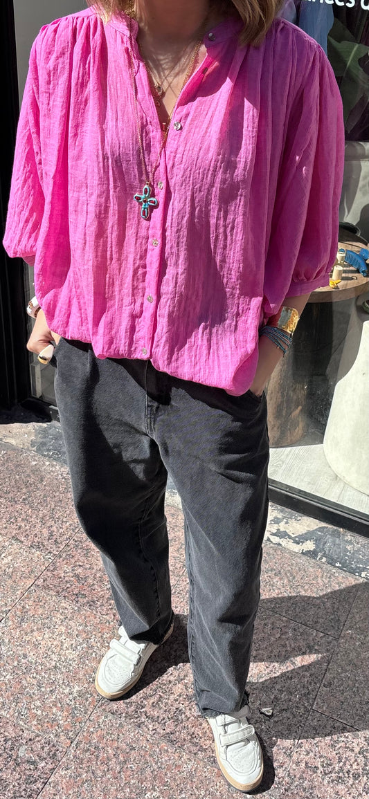 Blouse Ibiza « rose »